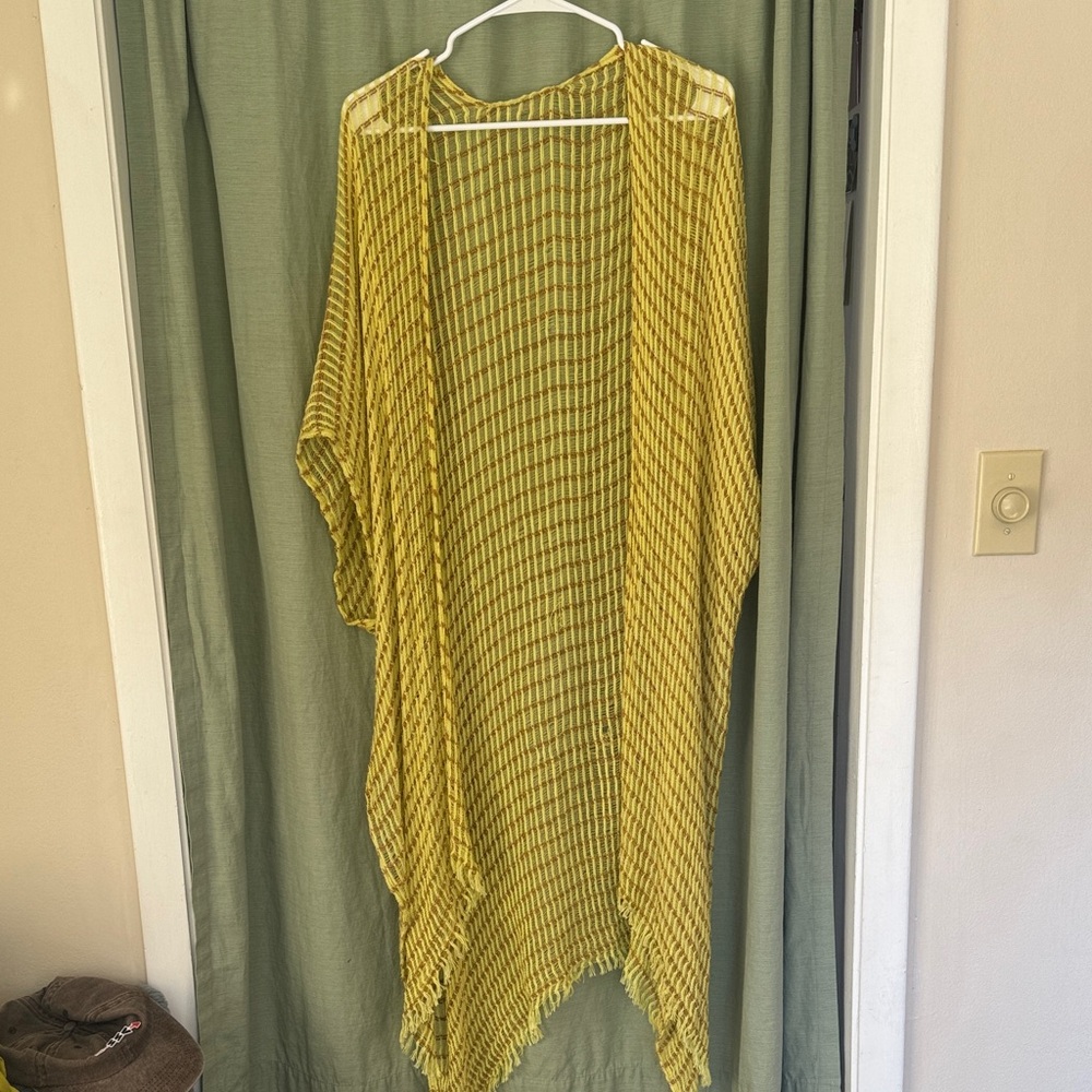 Free People Yellow Plaid Tunic